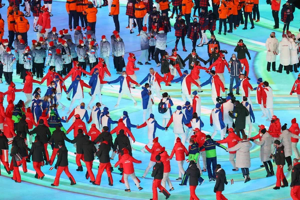 Peking Čína Února 2022 Slavnostní Ukončení Zimních Olympijských Her Pekingu — Stock fotografie