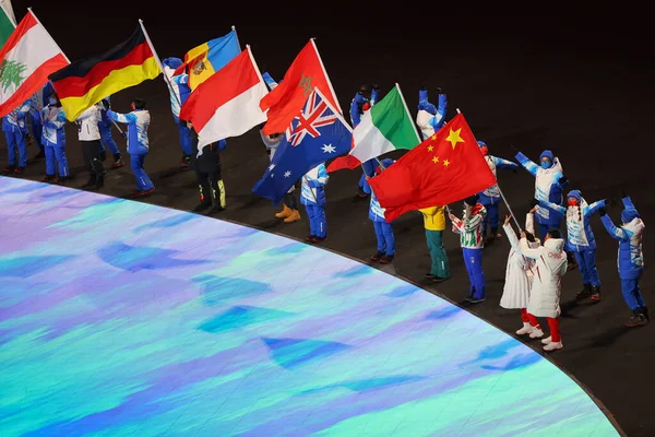 Peking Kina Februari 2022 Avslutningsceremoni För Olympiska Vinterspelen Peking 202 — Stockfoto