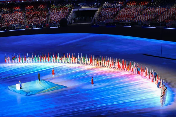 Beijing China Febrero 2022 Ceremonia Clausura Los Juegos Olímpicos Invierno Fotos de stock