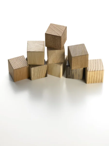 Cubos de madeira - cubi di legno — Fotografia de Stock