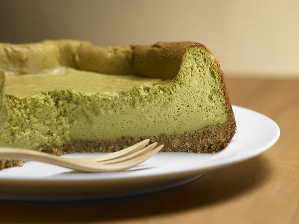 Tee Matcha Käsekuchen — Stockfoto