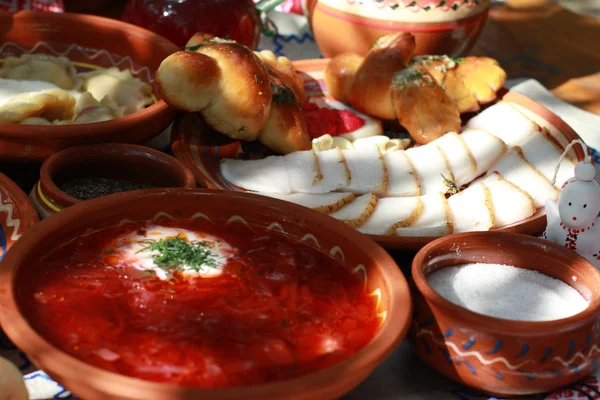 Oekraïense keuken, borsch Stockfoto