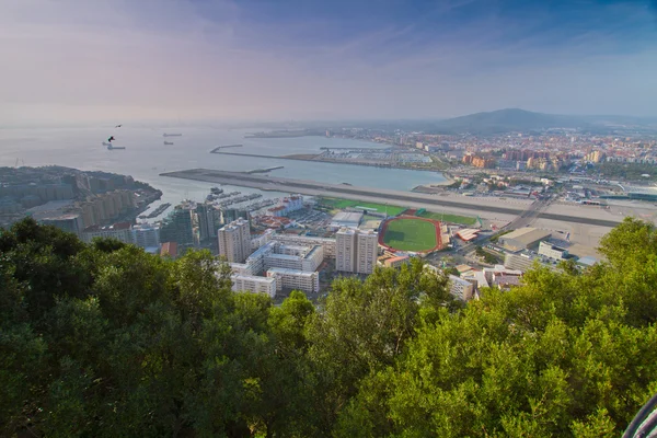 Pista do aeroporto de Gibraltar — Fotografia de Stock