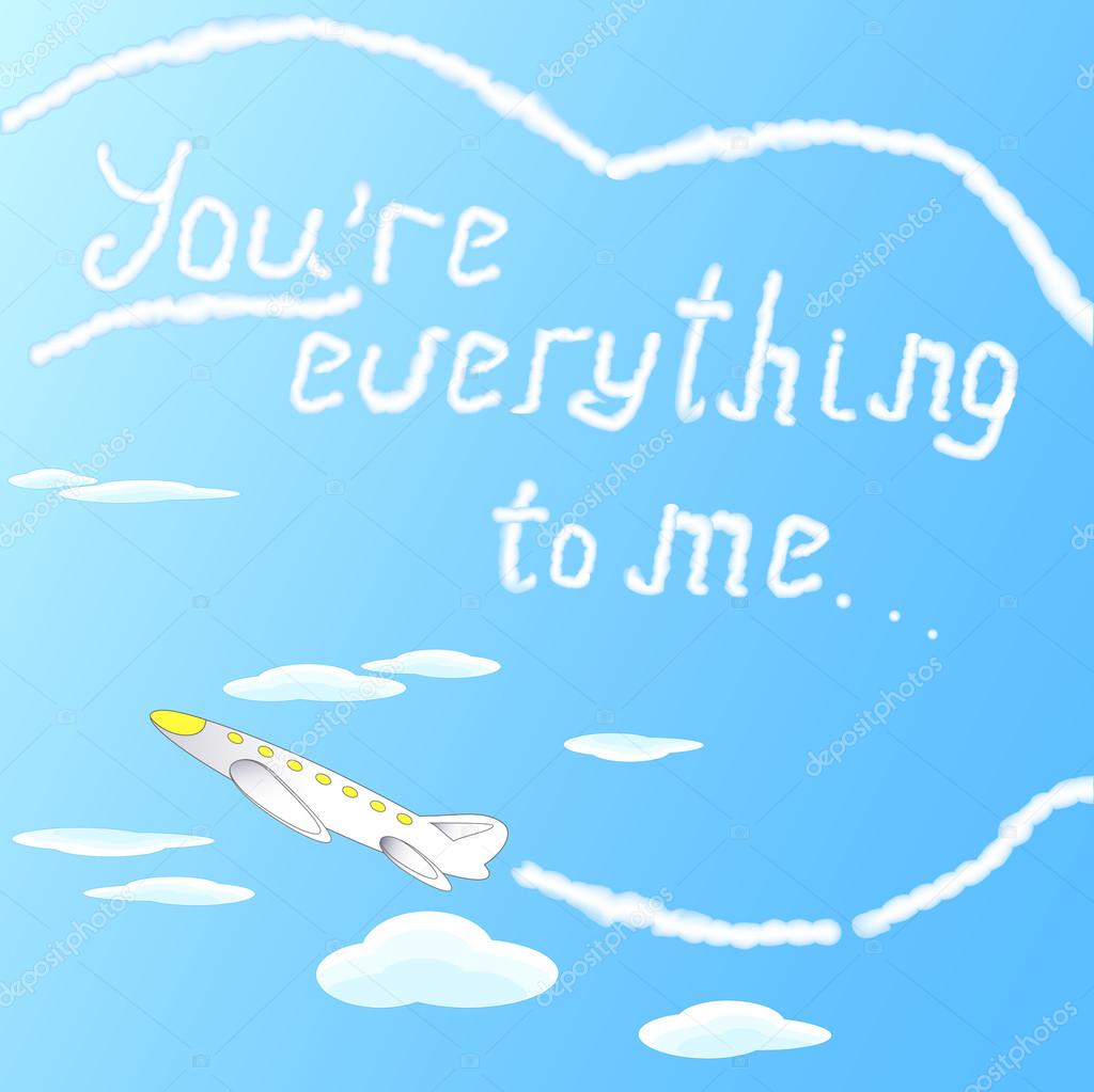 Beautiful Little Airplane Writing The Words Of Love In The Sky Vector Image By C Belchonoksun25 Vector Stock Beautiful Little Airplane Writing The Words Of Love In The Sky Vector Image By C Belchonoksun25 Vector Stock