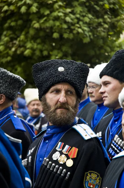 Desfile da vitória em Pyatigorsk, Rússia, em 9 de maio de 2009 — Fotografia de Stock