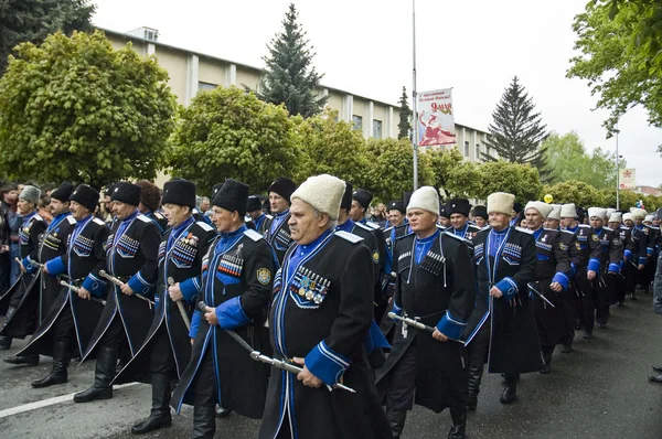 Siegesparade in Pjatigorsk, Russland, am 9. Mai 2009 — Stockfoto