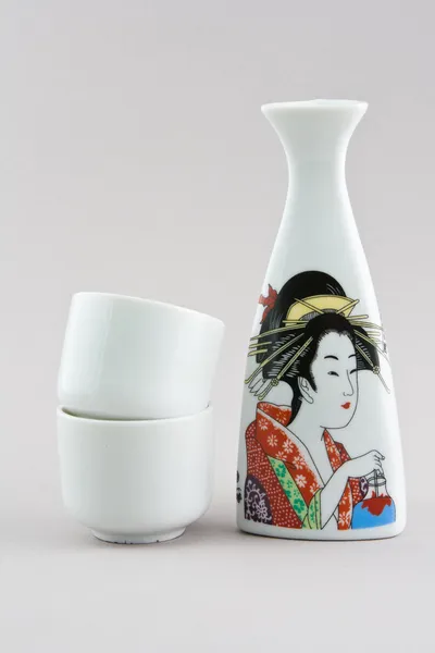 Sake gesetzt Stockbild