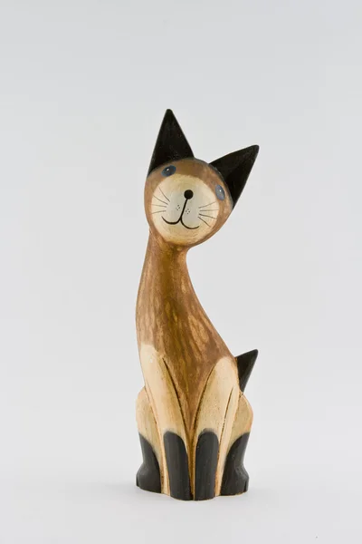 Wooden cat — Stock Photo, Image