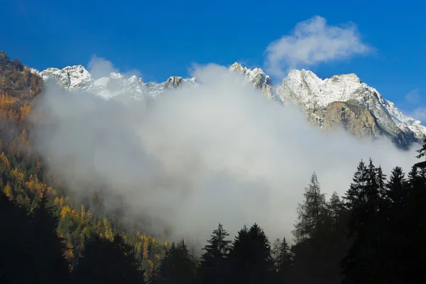 Bulutlu dağ manzarası