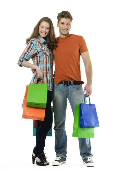 Casal de compras — Fotografia de Stock