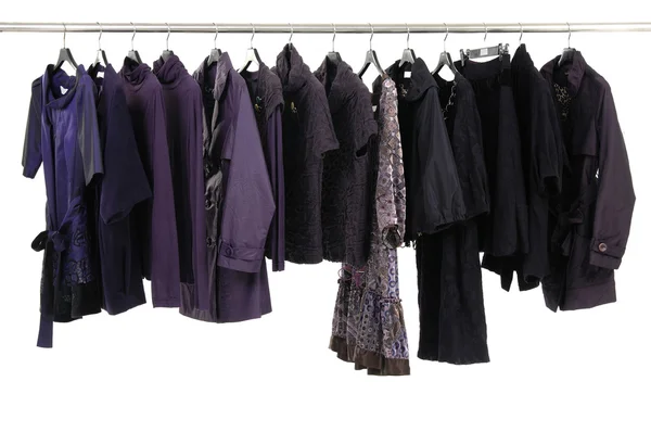Clothing on hangers — Stock Photo, Image