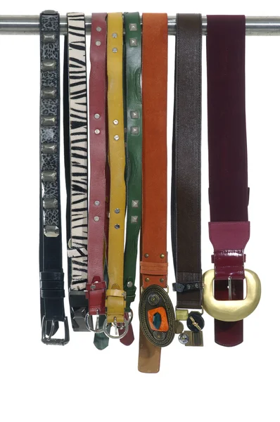 Display of fashion belts — Stock Photo, Image
