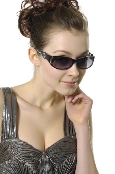 Modelka z okulary — Zdjęcie stockowe