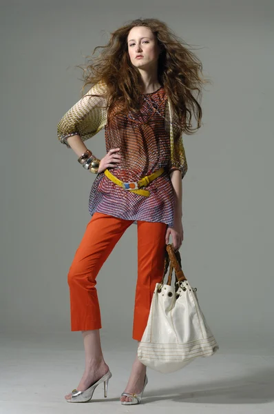 Moda model cu sac — Fotografie, imagine de stoc