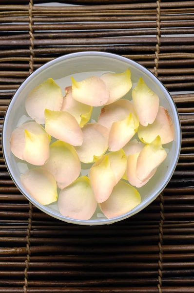 Bowl of rose petals — Stock Photo, Image