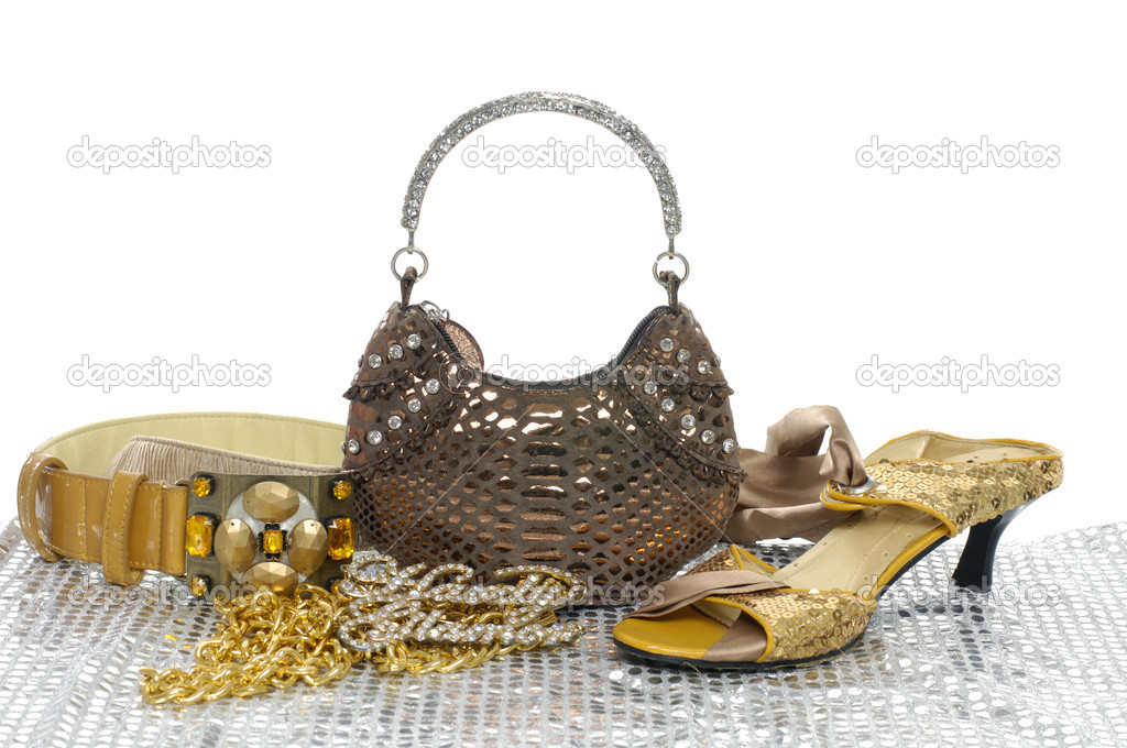 Female handbag with shoe