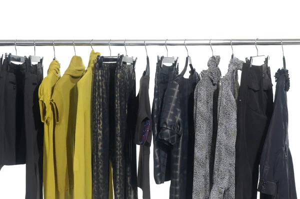 Fashion clothing hanging — Stock Photo, Image