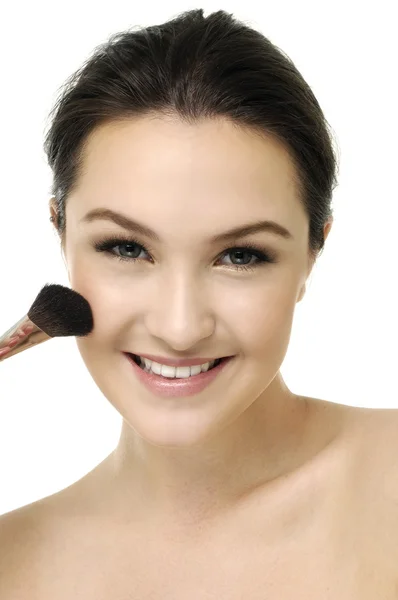 Vacker tjej med perfekt makeup — Stockfoto