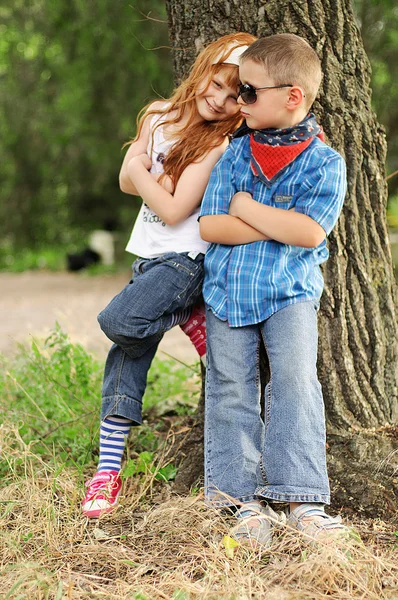 Little boy and girl — Stock Photo, Image