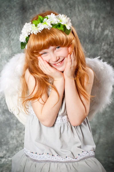 Little girl in a dress — Stock Photo, Image