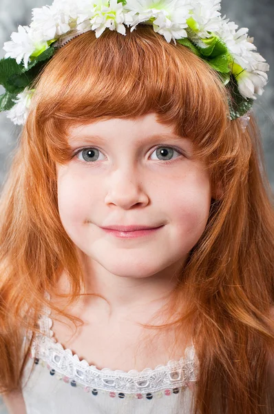 Little girl in a dress — Stock Photo, Image