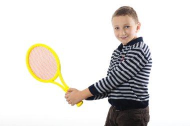 Tenis raketi ile çocuk