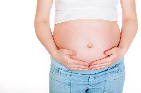 Pancia di una donna incinta — Foto Stock