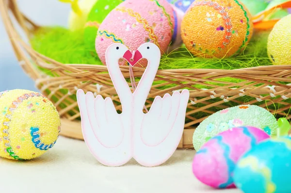 Huevos de Pascua pintados decorativos — Foto de Stock