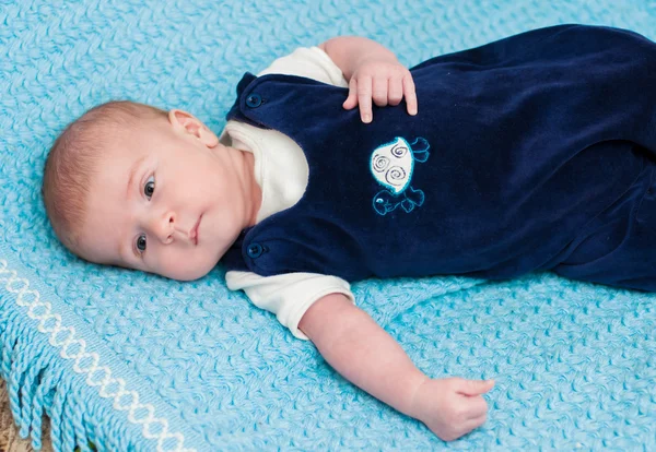 Sweet baby on the bed — Stock Photo, Image