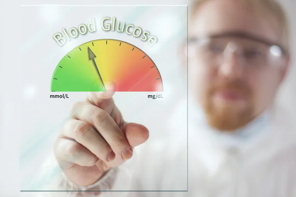 Nível de glucose no sangue — Fotografia de Stock