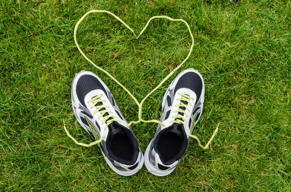 gammaz kalp çimenlerin üzerinde