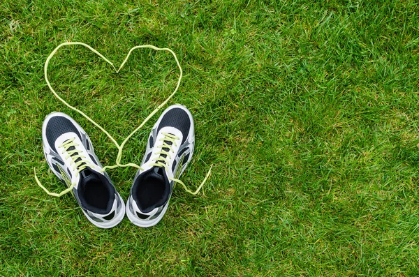 gammaz kalp çimenlerin üzerinde