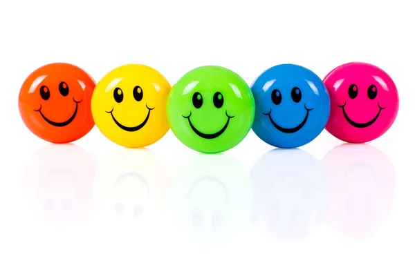 Bunte Smileys — Stockfoto