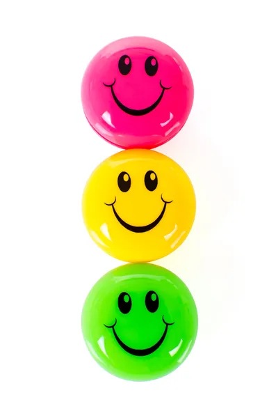 Kleurrijke smileys Stockfoto