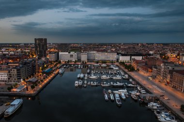 çatı havadan görünümden Limanı antwerp için