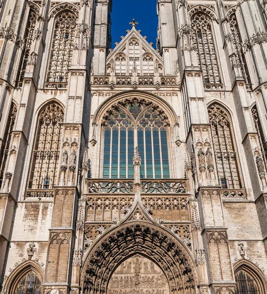 Details medieval cathedral of Our Lady in Antwerp, Belgium — Stock Photo, Image