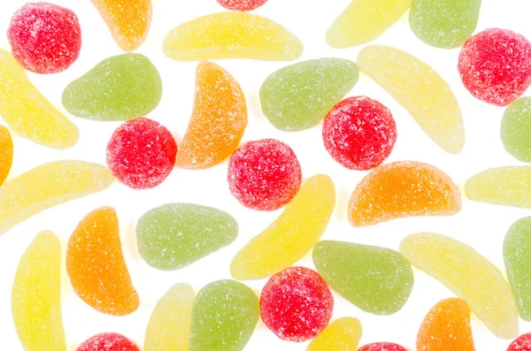 Stukken van marmelade geïsoleerd — Stockfoto