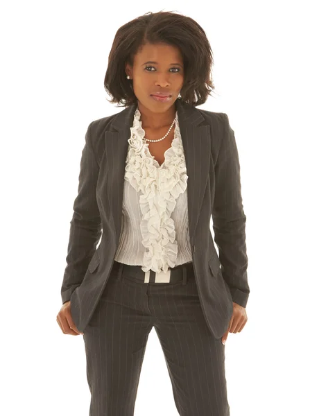 Bonita mulher de negócios africana — Fotografia de Stock