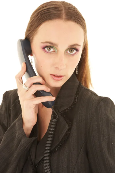 Mulher de negócios falando ao telefone — Fotografia de Stock