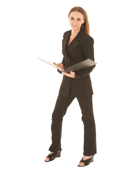 Sexy young adult Caucasian businesswoman — Stock Photo, Image