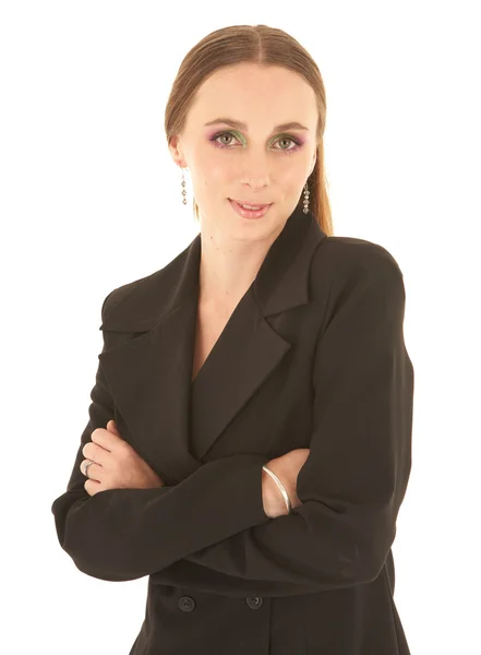 Sexy jonge volwassen Kaukasische zakenvrouw — Stockfoto