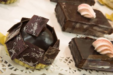 pasta ve tatlı bir Fransız pastane