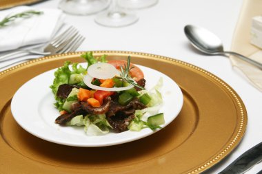 Beş çeşit yemek için lüks starter