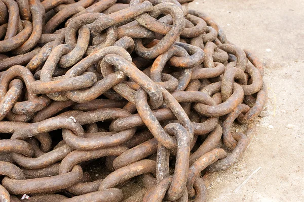 Rusted Harbour Chain — Stock Photo, Image