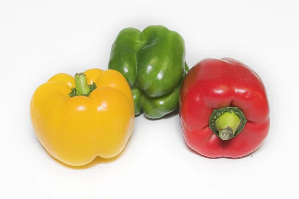 Red Pepper, green pepper, yellow pepper — Stock Photo, Image