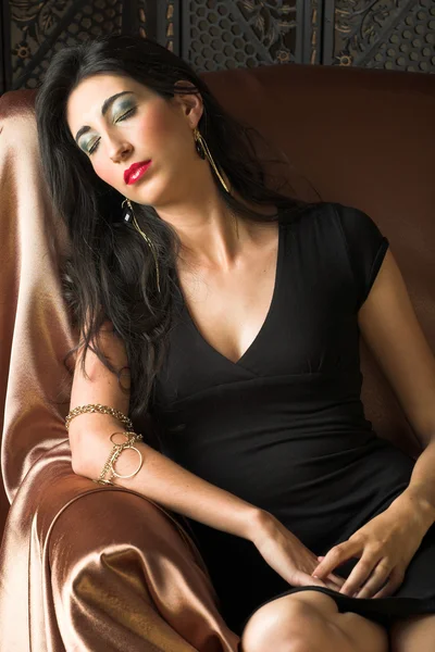 Beautiful young sexy adult Italian woman — Stock Photo, Image