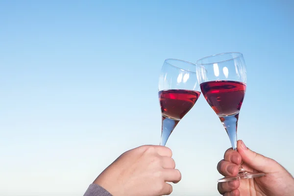 Pár opékacích sklenic na víno — Stock fotografie
