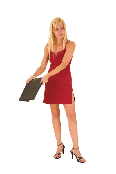 Sexy young adult Caucasian businesswoman — Stock Photo, Image