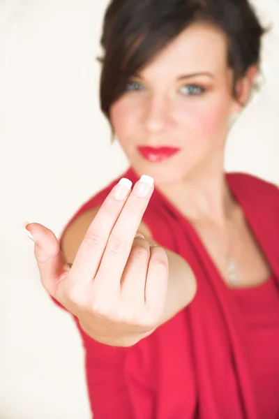 Junge Erwachsene Brünette Geschäftsfrau — Stockfoto