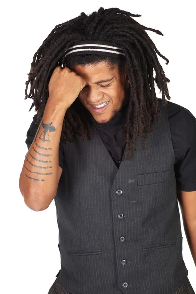 Homme d'affaires africain avec dreadlocks — Photo